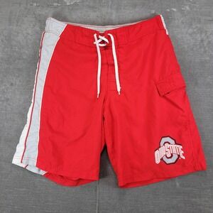 Ohio State Buckeyes Vintage Y2K Board Shorts Swim Trunks Men's Size L Collegiate